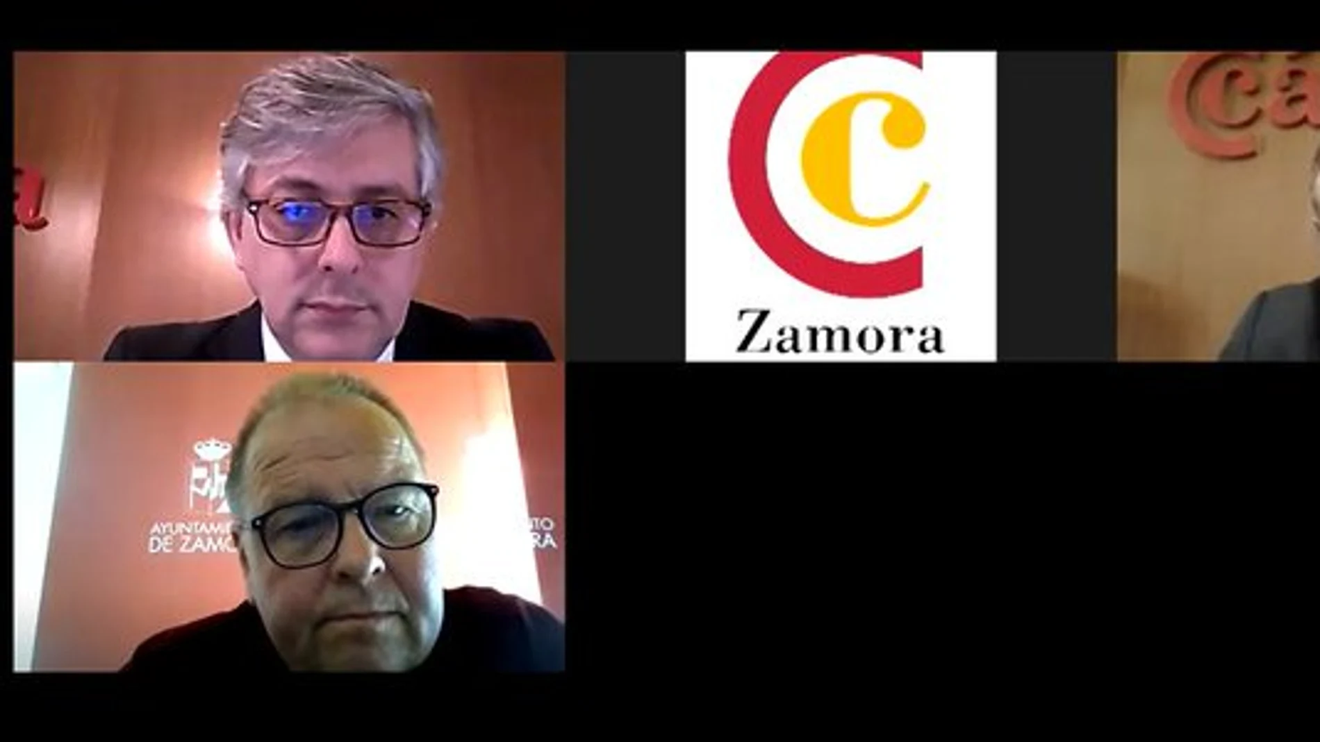 Reunión telemática de la Cámara de Zamora, Diputación y Ayuntamiento para presentar el nuevo sello comercial