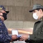 Maduro en un acto reciente con militares en el Palacio de Miraflores