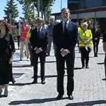 Los Reyes de España, durante el minuto de silencio