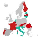 Mapa de las frontera de Europa