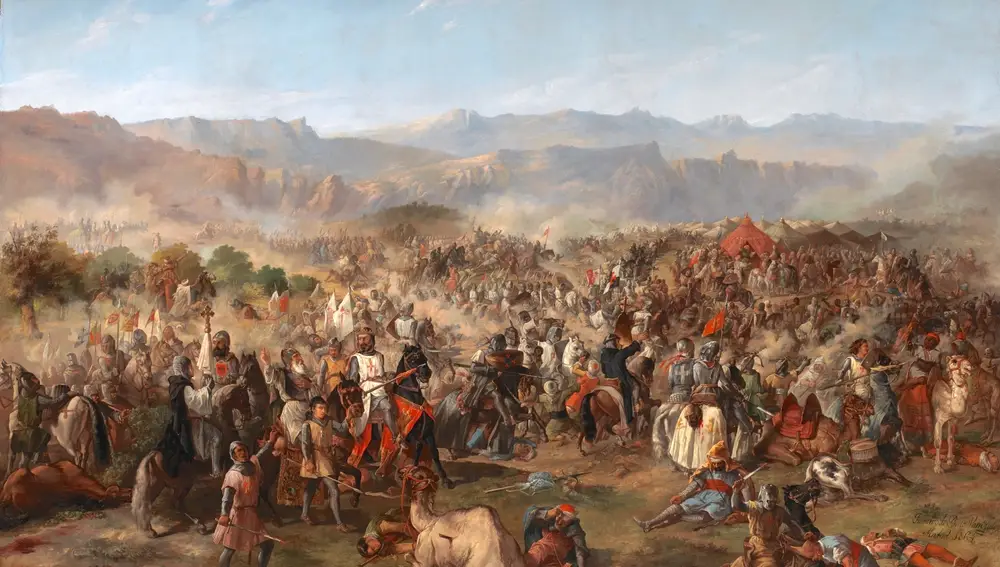 «Batalla de las Navas de Tolosa», óleo pintado por Francisco van Halen en 1864