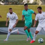 Hazard, Casemiro, Benzema y Militao, en el entrenamiento