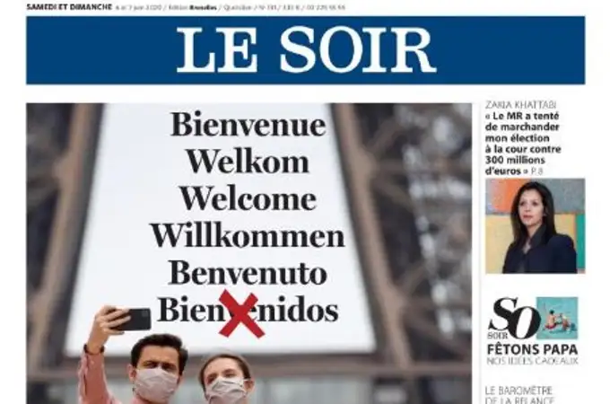 El diario belga “Le Soir” carga contra la decisión española de no abrir fronteras hasta el 1 de julio