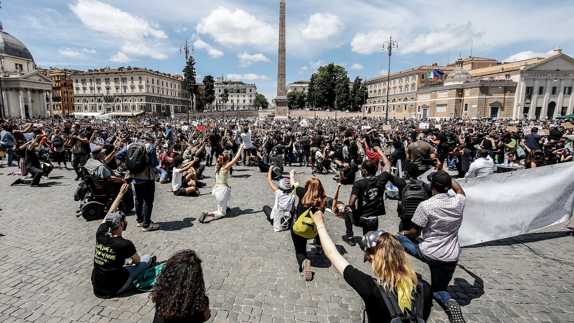 'Black lives matter' demonstration in Rome