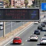 Tráfico en la Autovía-S30 a la salida de Sevilla