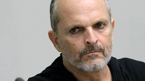 El cantante Miguel Bosé durante un acto en Madrid en 2017.