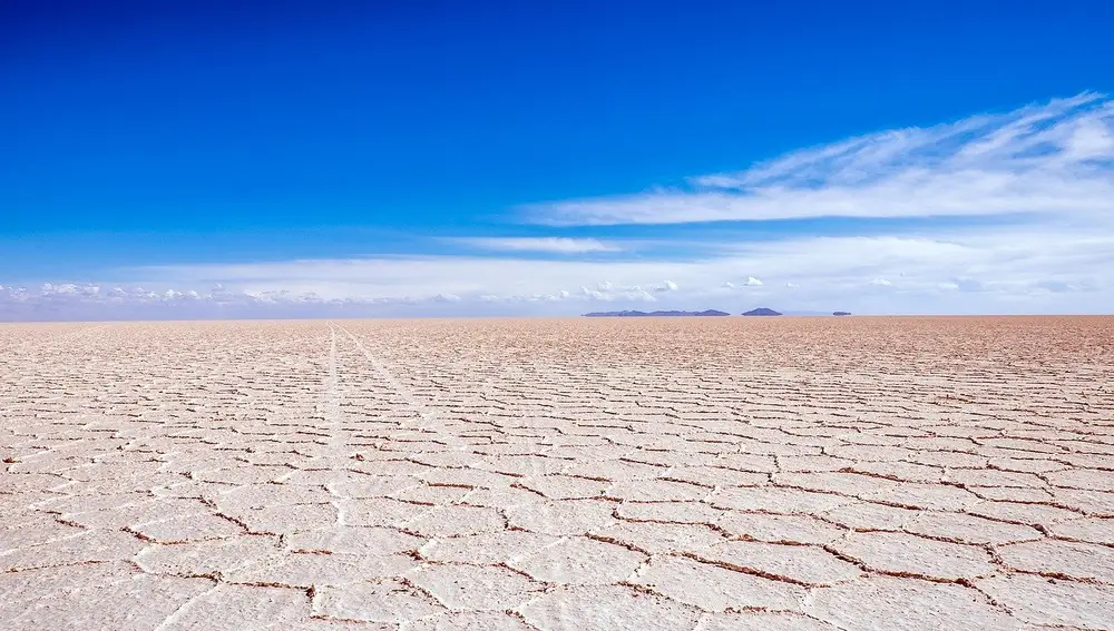 Espectacular vista del salar de Uyuni.