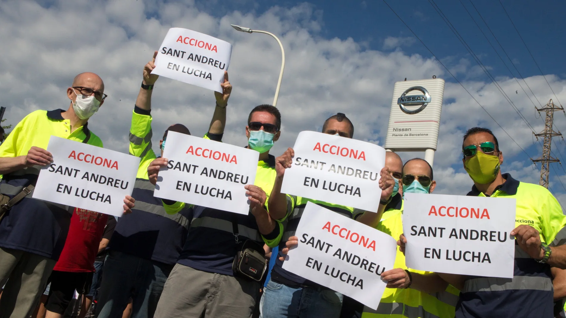 Protesta en Nissan de la Zona Franca de Barcelona