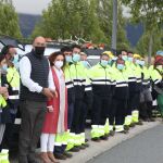 El presidente de la Diputación de Segovia, Miguel Ángel de Vicente, y la diputada Noemí Otero visitan a las cuadrillas