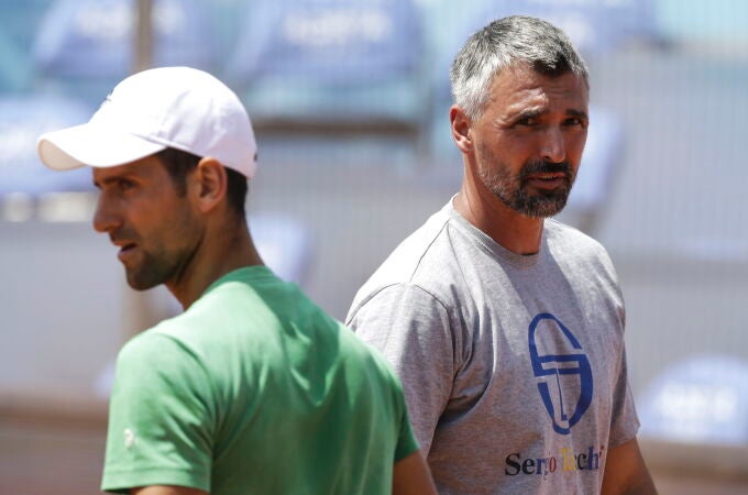 Goran Ivanisevic, junto a Novak Djokovic