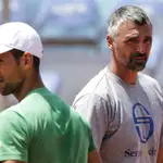 Goran Ivanisevic, junto a Novak Djokovic