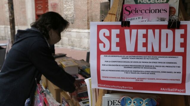 Los quiosqueros de Valladolid alertan de su situación por la congelación de las ventas