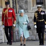 Isabel II, durante la celebración de su 94º cumpleaños en el castillo de Windsor