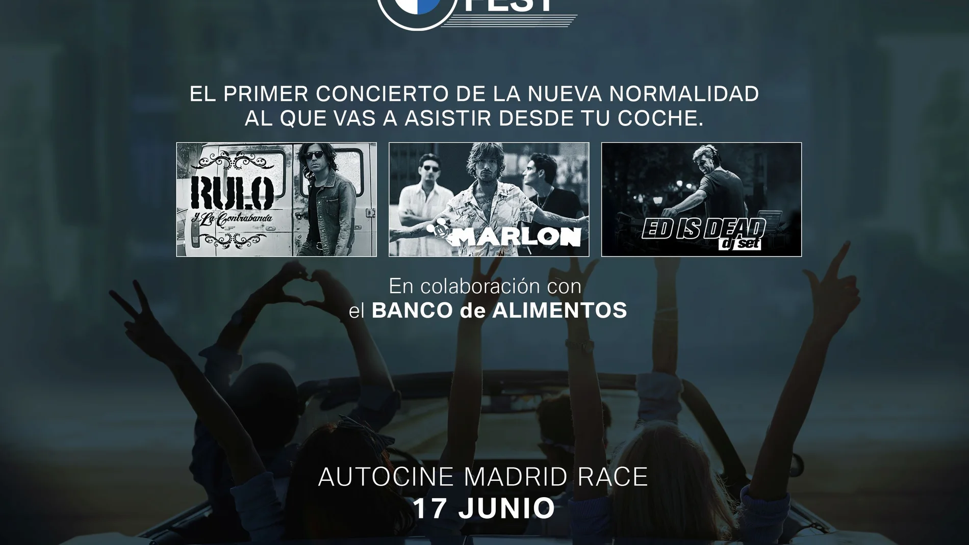 El cartel del BMW Drive In Fest, el primer concierto en un autocine de España