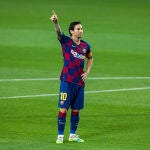 Leo Messi celebra un gol contra el Leganés en la pasada jornada de Liga. Marc Gonzalez Aloma / AFP7 / Europa Press