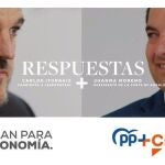Cartel del debate entre Juanma Moreno y Carlos Iturgaiz