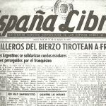 Portada del diario norteamericano "España Libre" en la que se hace alusión al atentado a Franco del 28 de julio del 49