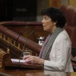 La ministra de Educación, Isabel Celaá, durante su intervención en el pleno que este miércoles en el Congreso