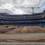 Imagen del estado en el que se encuentran las obras del estadio Santiago Bernabéu.