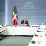 El lehendakari, Iñigo Urkullu, ha presidido este jueves una reunión extraordinaria del Consejo de Gobierno Vasco