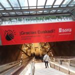 Campaña de agradecimiento del Ayuntamiento de Soria que se puede ver en el metro de Bilbao
