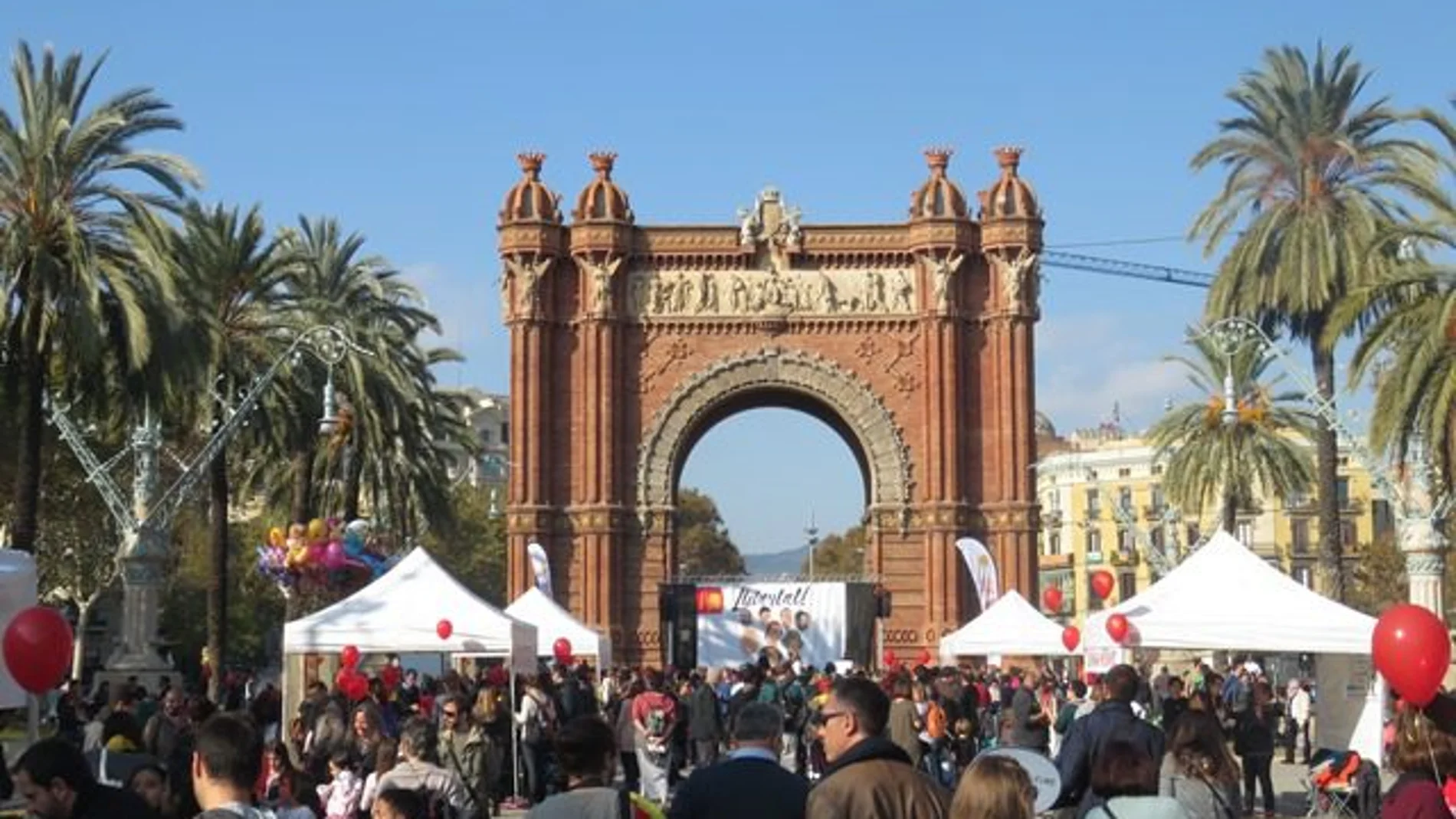 Un acto de la Plataforma per la Llengua en Barcelona