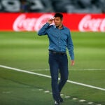 Albert Celades, durante el partido contra el Real Madrid en el Di Stéfano