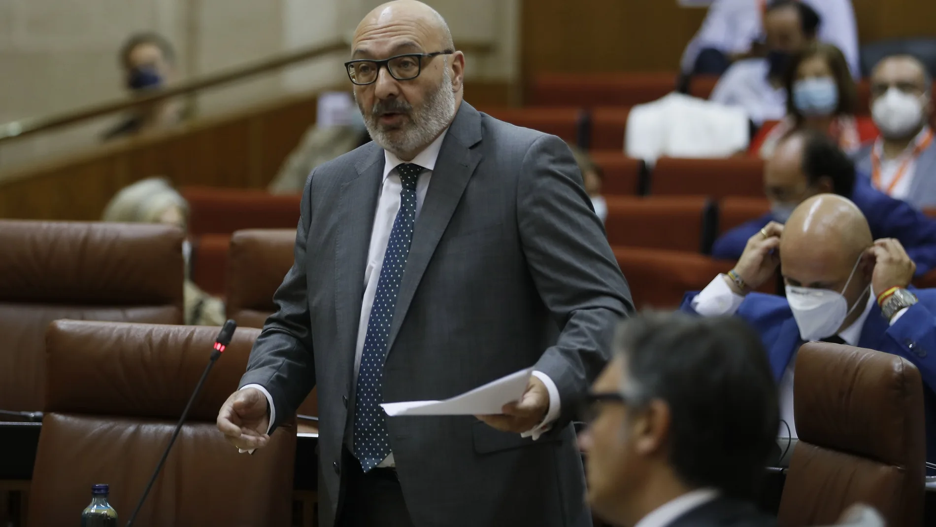 El portavoz parlamentario de Vox en la Cámara andaluza, Alejandro Hernández