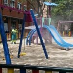 Desinfección de un parque infantil de GetafeAYUNTAMIENTO DE GETAFE19/06/2020
