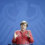 La canciller Angela Merkel durante una reciente rueda de prensa