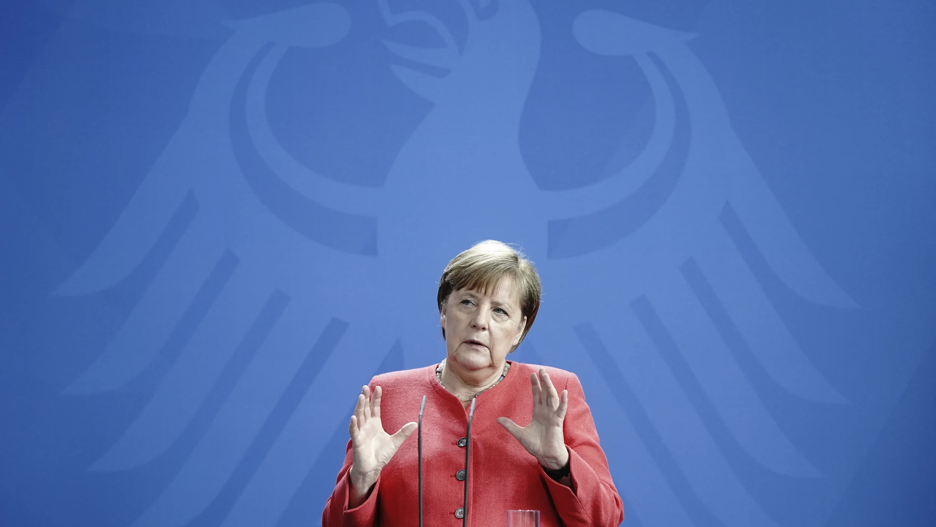 La canciller Angela Merkel durante una reciente rueda de prensa