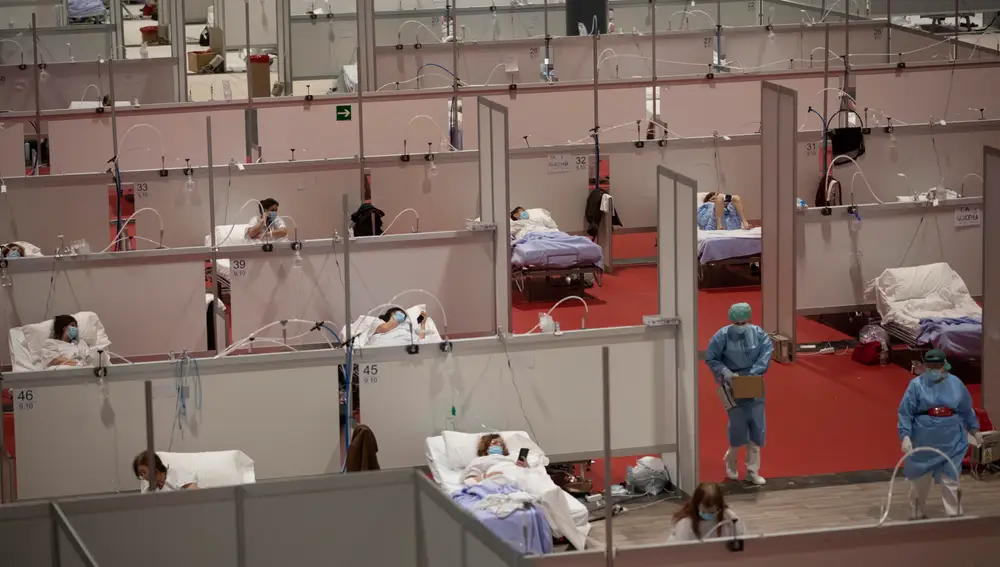 El Ifema de Madrid se convirtió en un hospital de campaña para albergar a los pacientes afectados por coronavirus