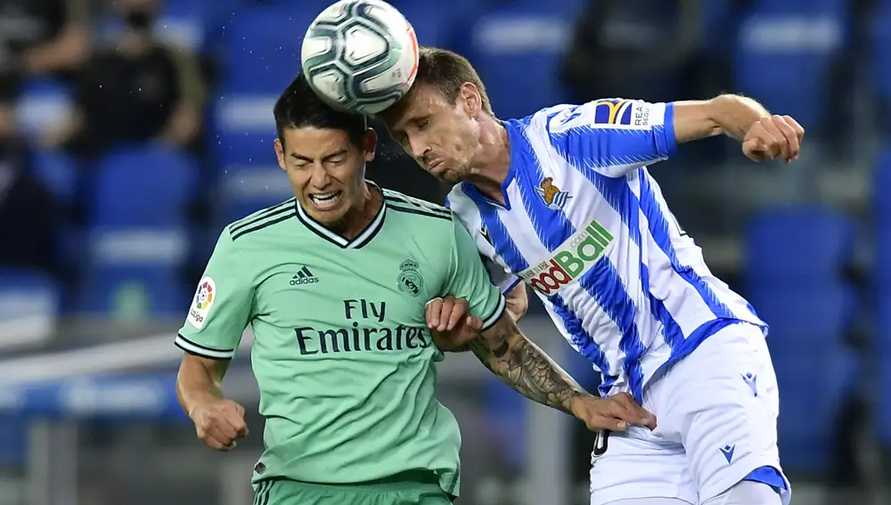 James Rodríguez con el Real Madrid frente a la Real Sociedad.