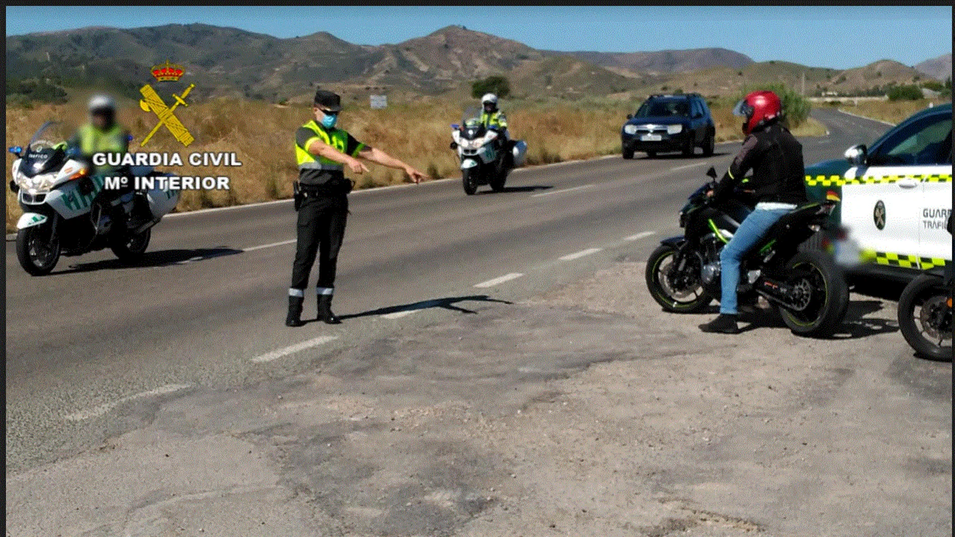 Uno de los controles en los que fueron sorprendido los motoristas infractrores