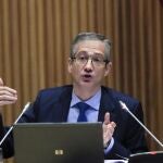 El gobernador del Banco de España, Pablo Hernández de Cos, compareció en la Comisión de Reconstrucción Social y Económica del Congreso