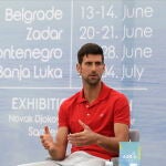 Novak Djokovic presentando el Adria Tour