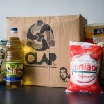 Una caja de los Comités Locales de Abastecimiento y Producción (CLAP), en Caracas. Alex Saab tiene un papel clave en este programa gubernamental para distribuir comida para la gente más desfavorecida en Venezuela