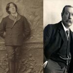 Los escritores Oscar Wilde y Arthur Conan Doyle