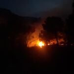 Incendio forestal declarado de madrugada en un paraje de Bélmez de la Moraleda (Jaén)
