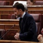 El portavoz de Ciudadanos, Edmundo Bal, durante su intervención en la primera sesión de control
