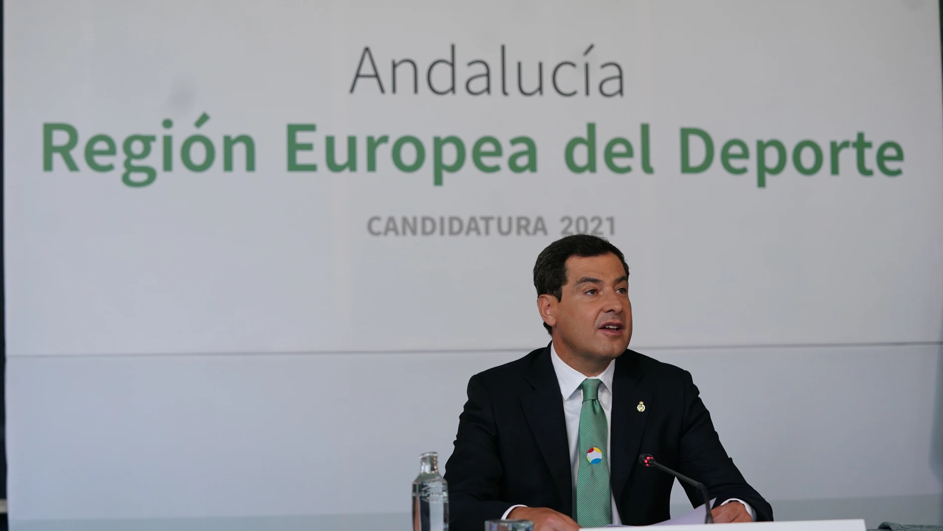Moreno defiende el "potencial y características excepcionales" de Andalucía para ser Región Europea del Deporte en 2021