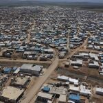 Imagen de uno de los campos de refugiados en la frontera turca con Siria, cerca la de la provincia de Idlib