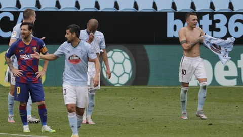 Aspas celebra el gol
