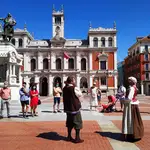 Turistas en la Plaza Mayor de Valladolid