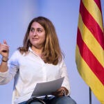 La excoordinadora general del PDeCAT, Marta Pascal, interviene tras haber sido elegida este sábado secretaria general del nuevo Partit Nacionalista de Catalunya (PNC).