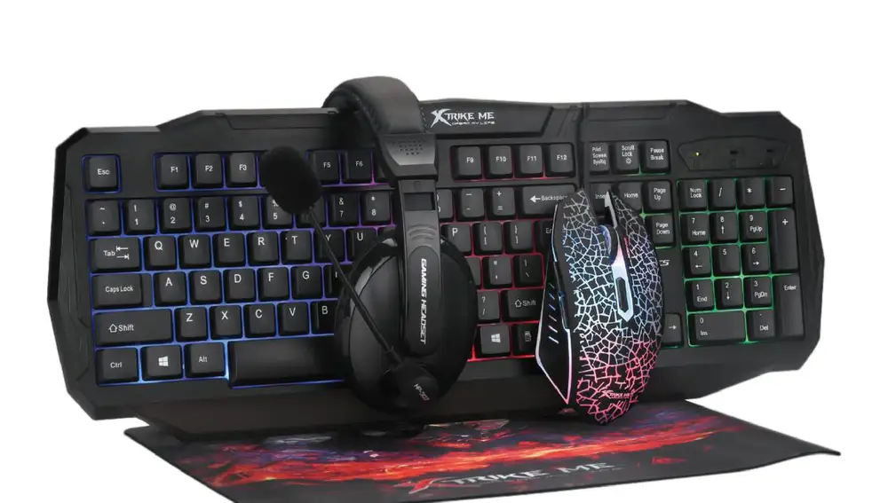 Auriculares, teclado y ratón para gamers en oferta