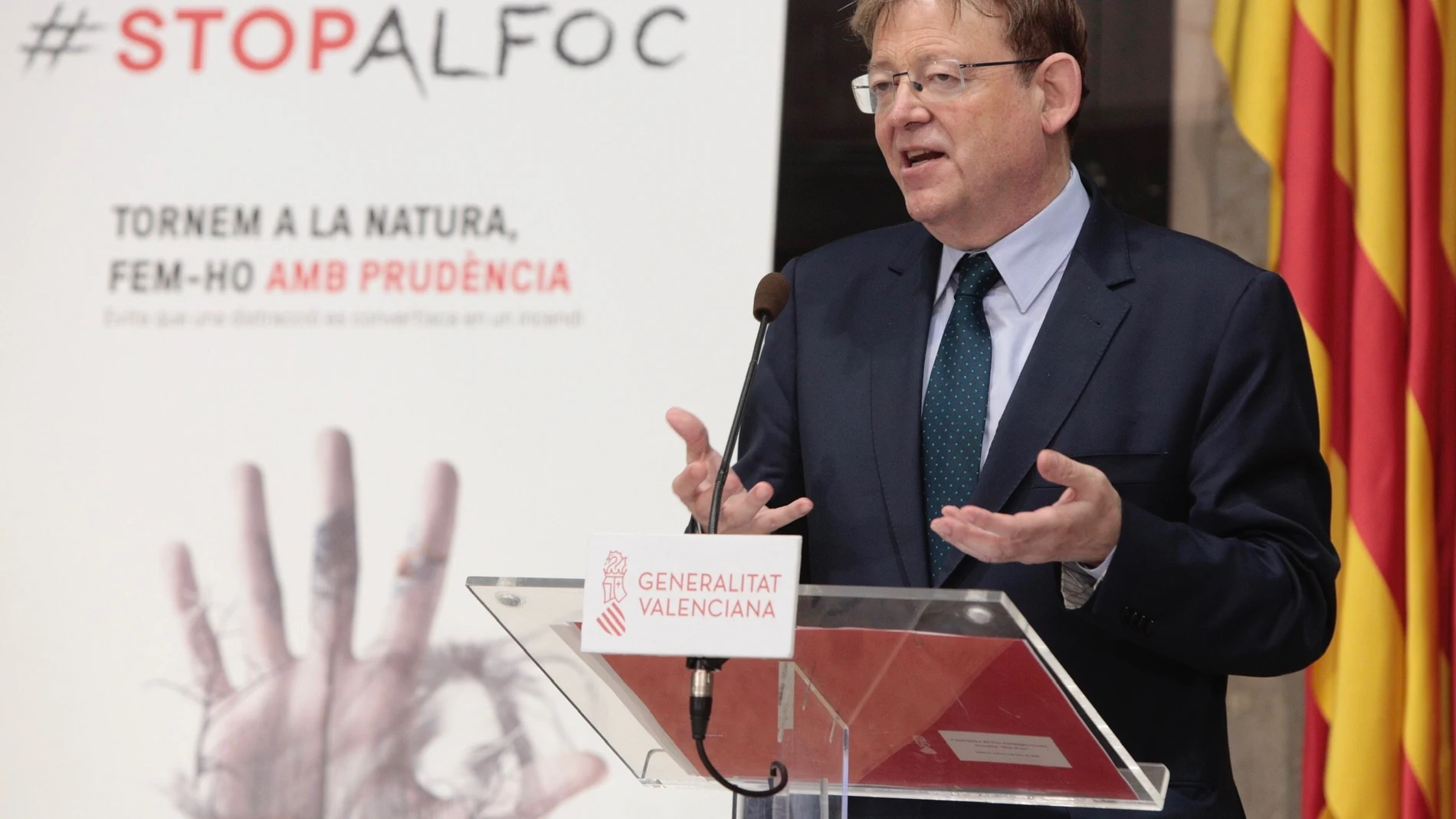 El president de la Generalitat, Ximo Puig, presenta el plan estratégico contra incendios 'Stop al foc' 2020