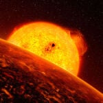 Impresión artística del exoplaneta CoRoT-7b.