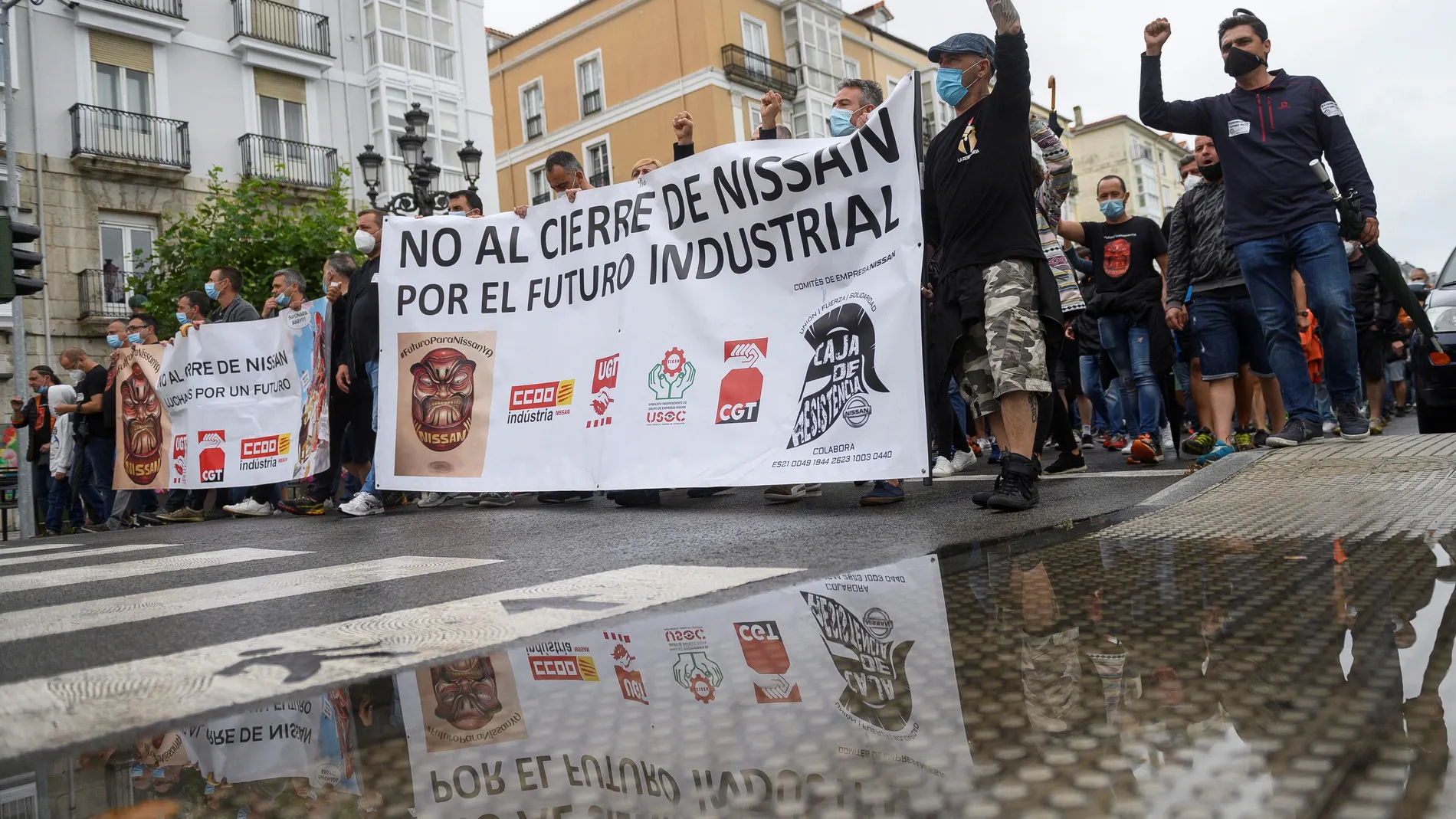 Trabajadores de Nissan se manifiestan en Santander