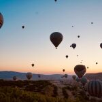 Foto de archivo de globos aerostáticos